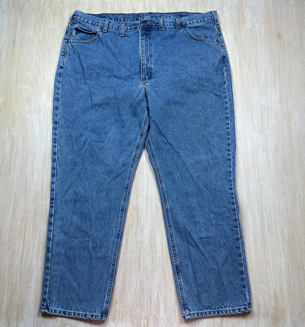 Carhartt B18 STW Traditional Fit Stonewash 100% Cotton Work Denim Jeans 46x30